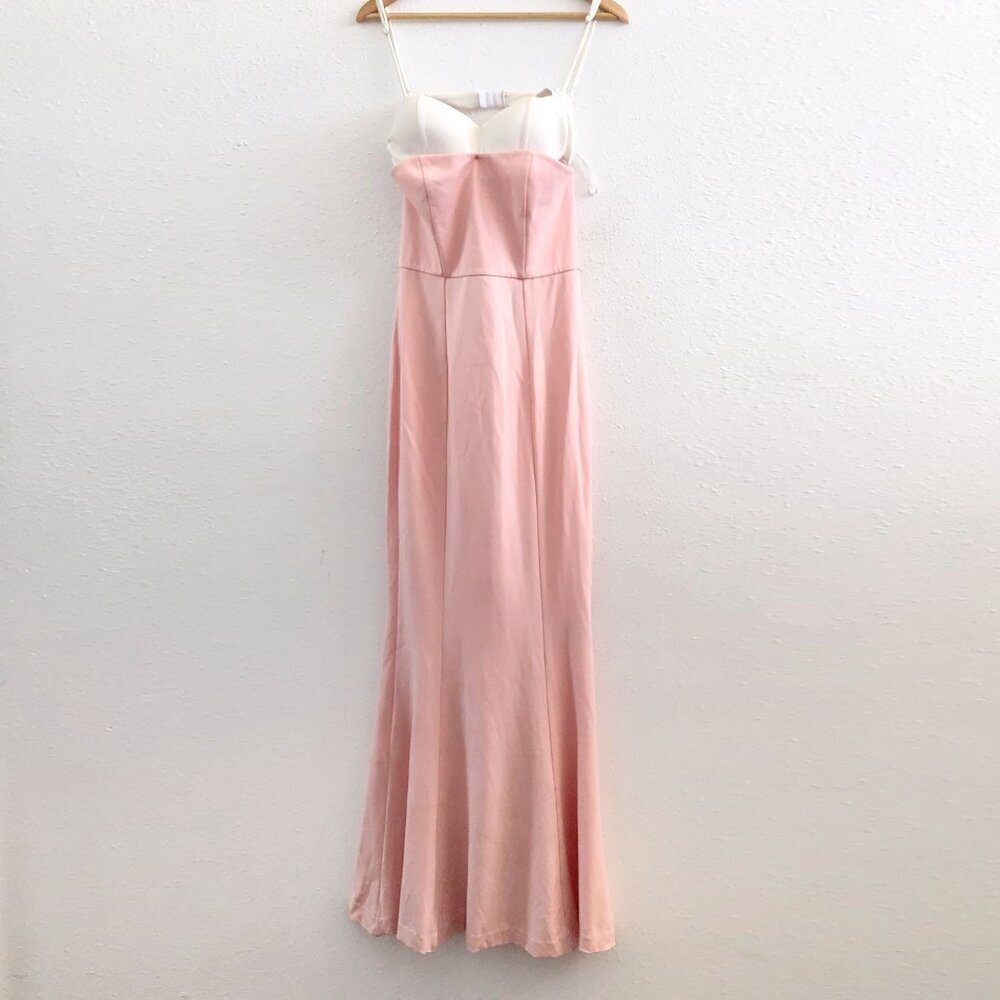 NWT NBD By Revolve‎ Sweetheart Spaghetti Colorblock Gown Dress Medium Size